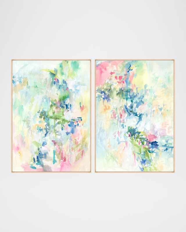 "Blooming Renewal" Set of 2 Framed Giclees by Maelani Blue, 31.25" x 44.25"